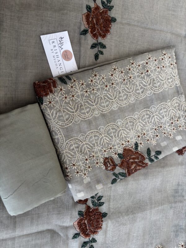 Best Unstitched Cotton Blend Salwar Suit – Embroidered