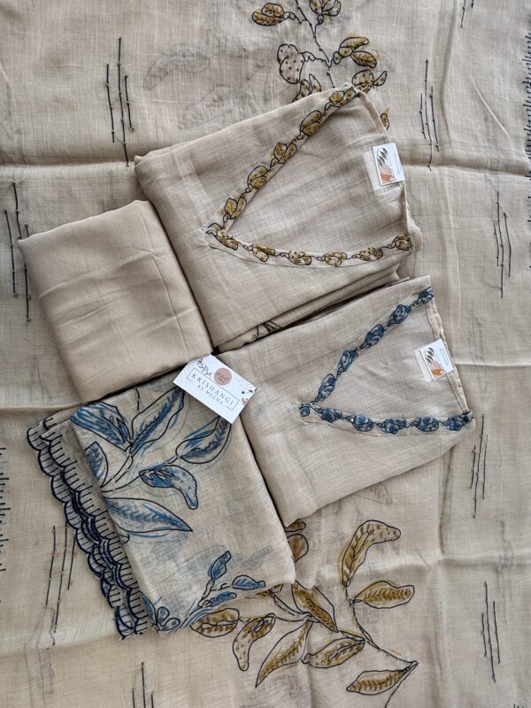 Unstitched Cotton Blend Salwar Suit Material – Set of 2
