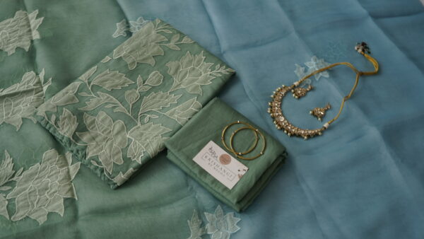 Unstitched Cotton Blend Salwar Suit Material – Embroidered Elegance