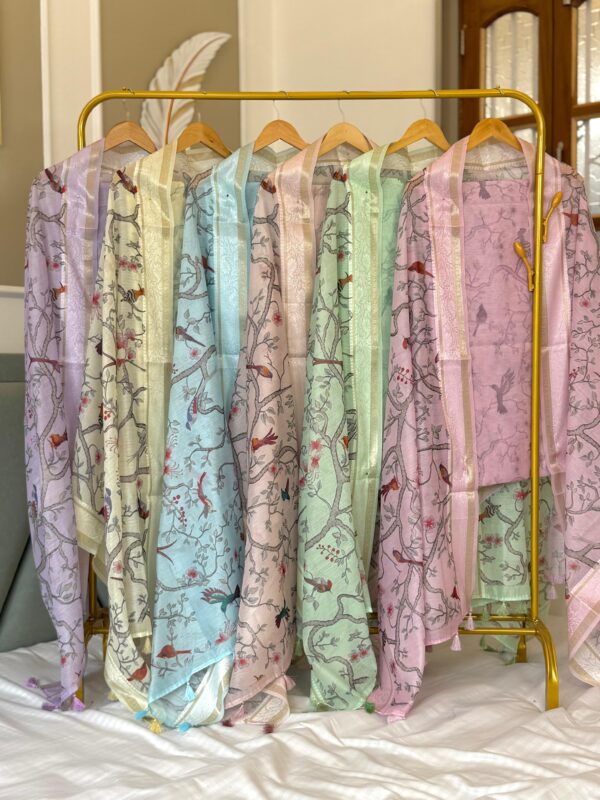Exclusive Festive Banarasi Collection – Mal Chanderi Digital Print Suit Set
