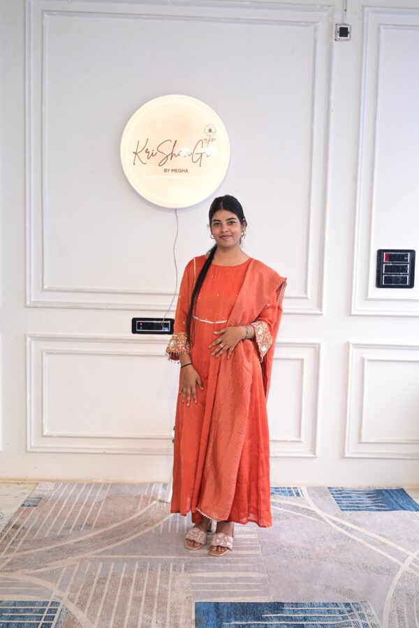 Premium Crush Tissue Suit Set with Sequin & Coin Work (3 Piece)